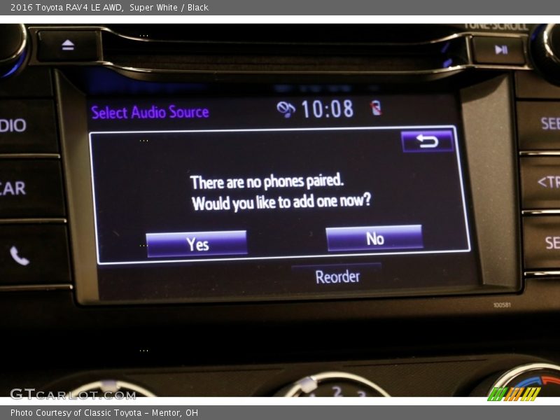 Super White / Black 2016 Toyota RAV4 LE AWD