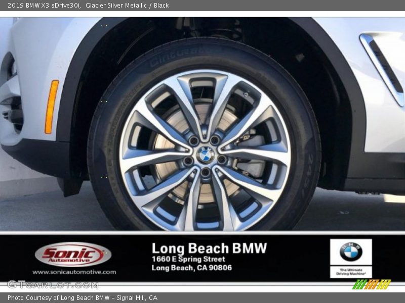 Glacier Silver Metallic / Black 2019 BMW X3 sDrive30i