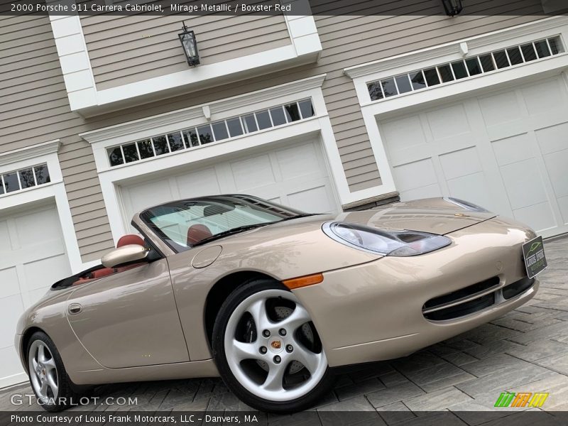 Mirage Metallic / Boxster Red 2000 Porsche 911 Carrera Cabriolet