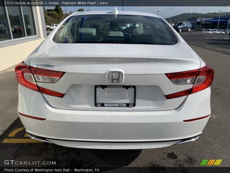 Platinum White Pearl / Ivory 2020 Honda Accord EX-L Sedan
