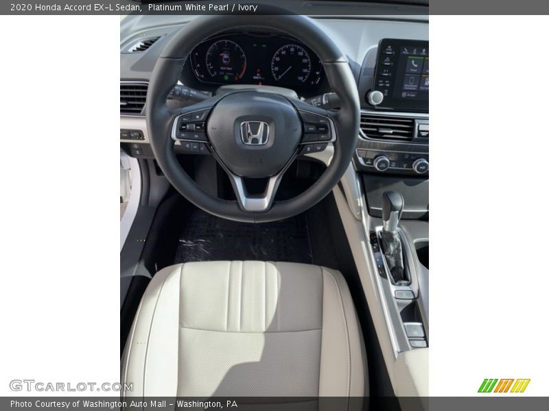 Platinum White Pearl / Ivory 2020 Honda Accord EX-L Sedan
