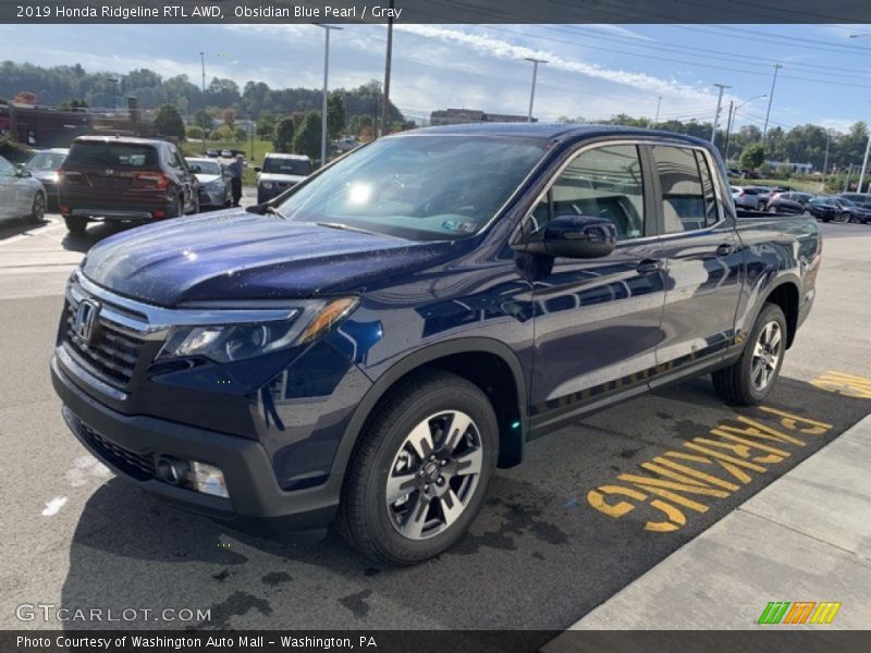 Obsidian Blue Pearl / Gray 2019 Honda Ridgeline RTL AWD