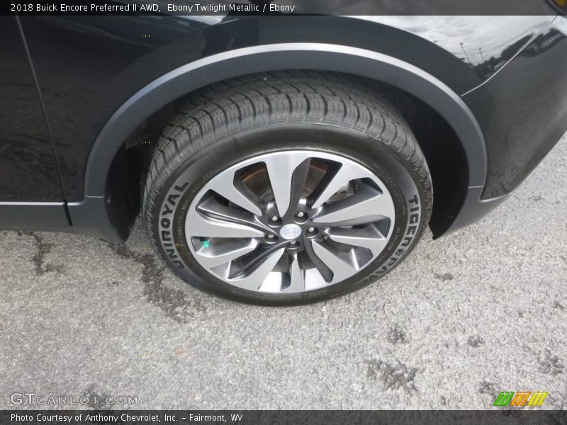 Ebony Twilight Metallic / Ebony 2018 Buick Encore Preferred II AWD