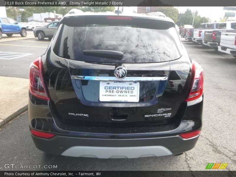 Ebony Twilight Metallic / Ebony 2018 Buick Encore Preferred II AWD