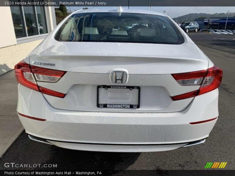 Platinum White Pearl / Ivory 2020 Honda Accord LX Sedan