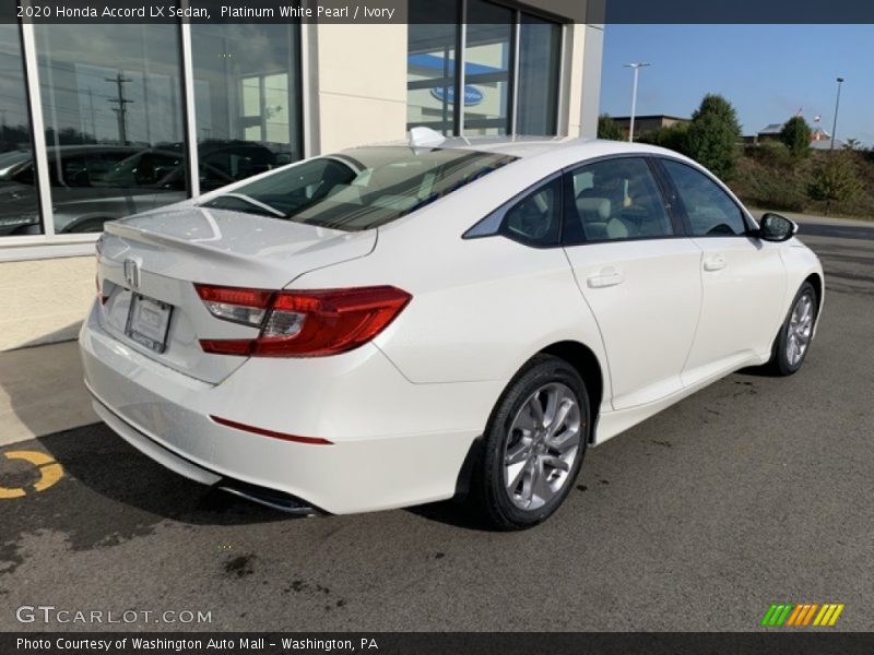 Platinum White Pearl / Ivory 2020 Honda Accord LX Sedan