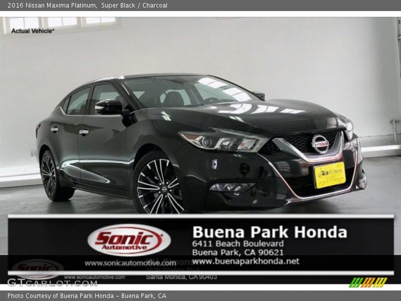 Super Black / Charcoal 2016 Nissan Maxima Platinum