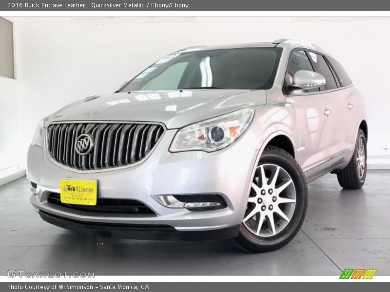 Quicksilver Metallic / Ebony/Ebony 2016 Buick Enclave Leather