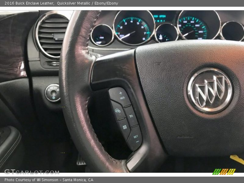 Quicksilver Metallic / Ebony/Ebony 2016 Buick Enclave Leather