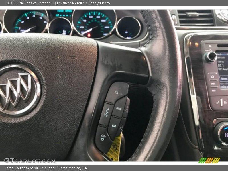 Quicksilver Metallic / Ebony/Ebony 2016 Buick Enclave Leather