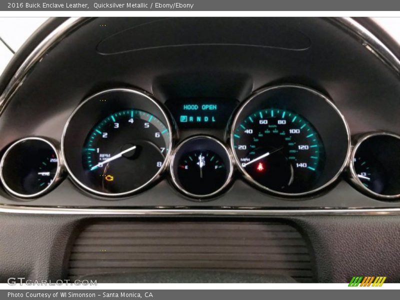 Quicksilver Metallic / Ebony/Ebony 2016 Buick Enclave Leather