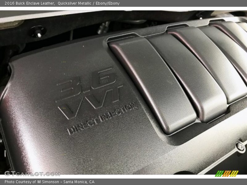 Quicksilver Metallic / Ebony/Ebony 2016 Buick Enclave Leather