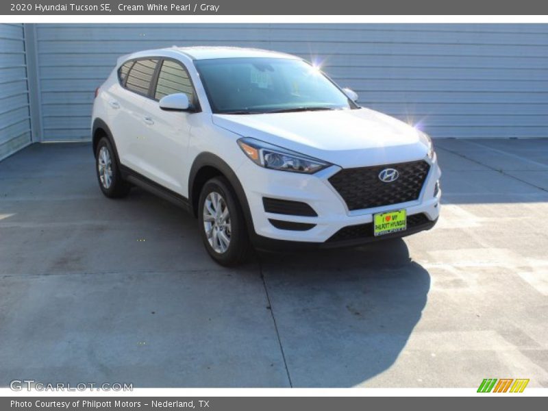 Cream White Pearl / Gray 2020 Hyundai Tucson SE