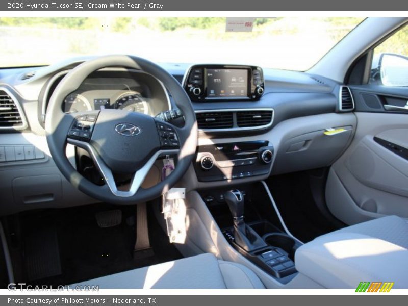 Cream White Pearl / Gray 2020 Hyundai Tucson SE