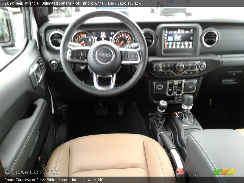 Bright White / Dark Saddle/Black 2020 Jeep Wrangler Unlimited Sahara 4x4