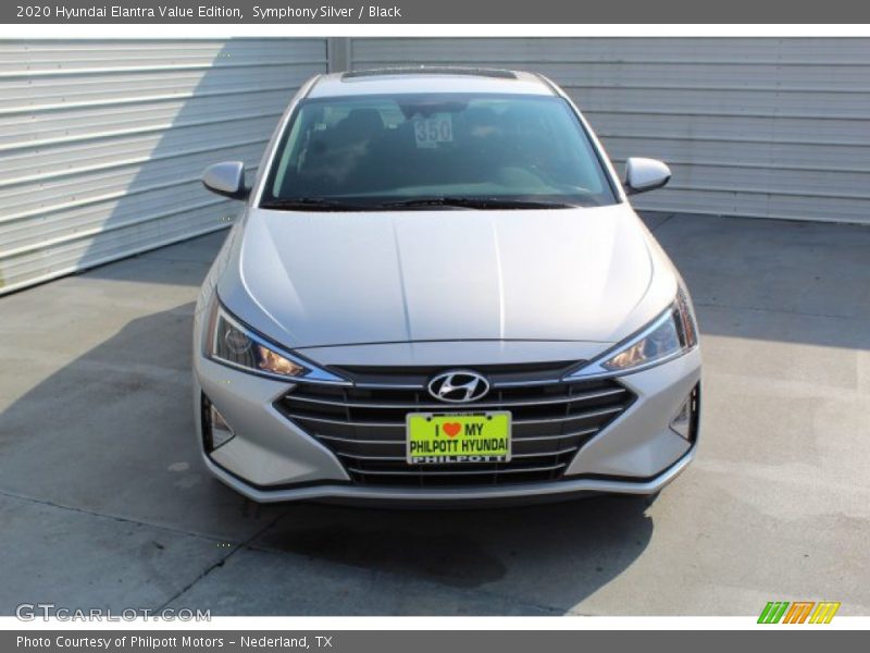 Symphony Silver / Black 2020 Hyundai Elantra Value Edition