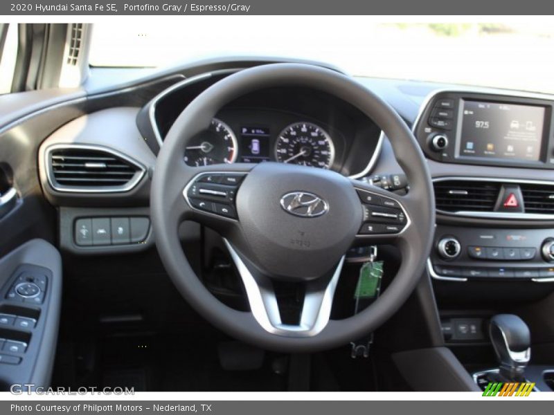 Portofino Gray / Espresso/Gray 2020 Hyundai Santa Fe SE