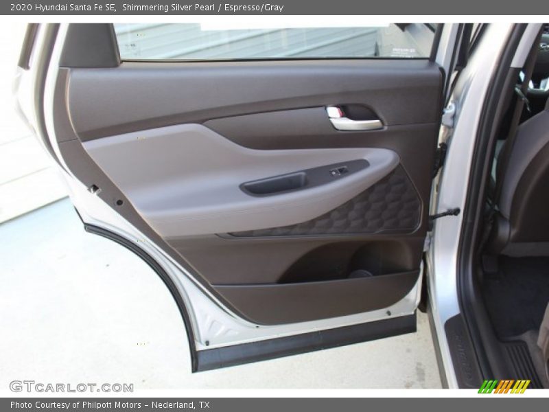 Shimmering Silver Pearl / Espresso/Gray 2020 Hyundai Santa Fe SE
