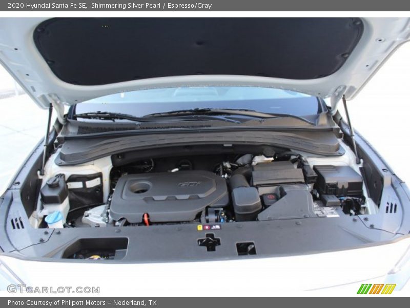 Shimmering Silver Pearl / Espresso/Gray 2020 Hyundai Santa Fe SE