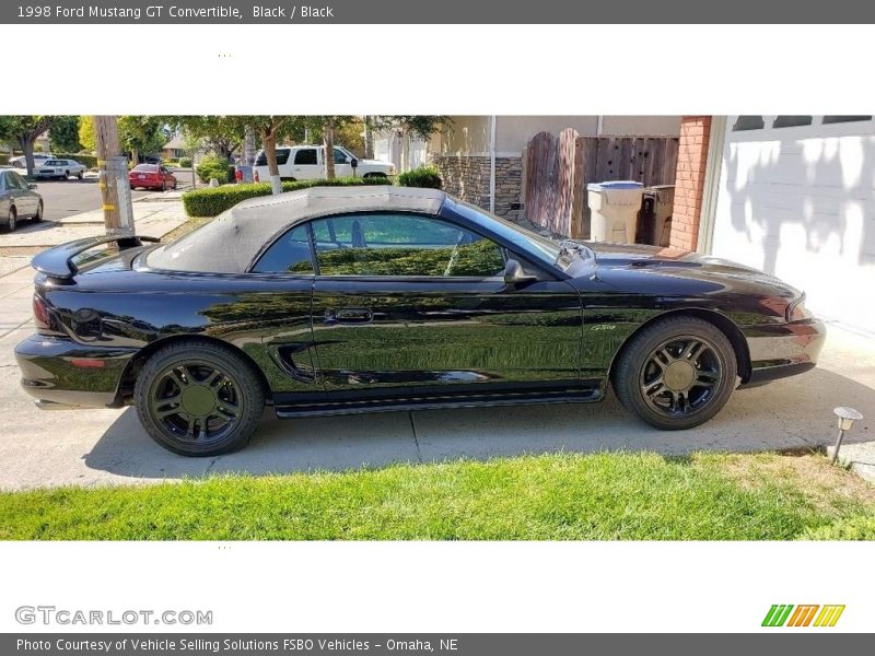 Black / Black 1998 Ford Mustang GT Convertible