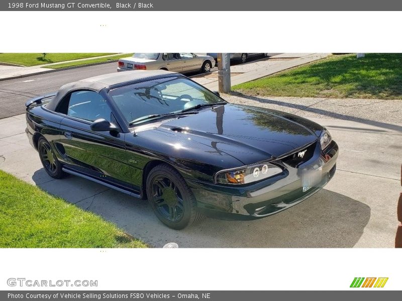 Black / Black 1998 Ford Mustang GT Convertible