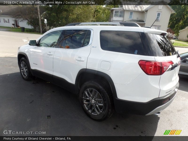 Summit White / Cocoa/Light Ash Gray 2019 GMC Acadia SLT AWD