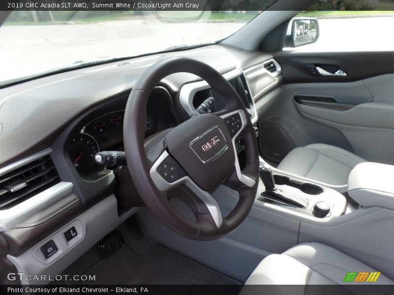 Summit White / Cocoa/Light Ash Gray 2019 GMC Acadia SLT AWD