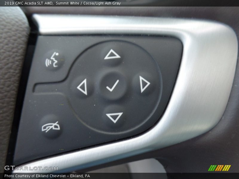 Summit White / Cocoa/Light Ash Gray 2019 GMC Acadia SLT AWD