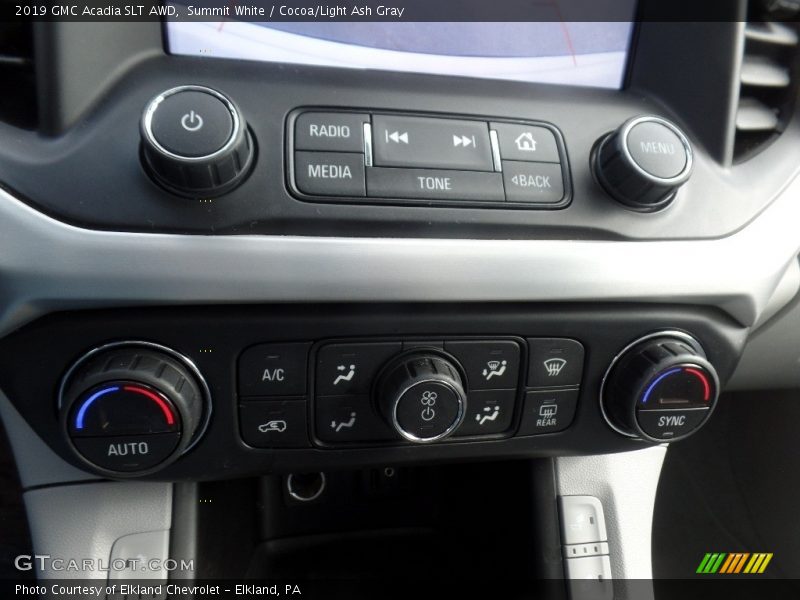 Summit White / Cocoa/Light Ash Gray 2019 GMC Acadia SLT AWD