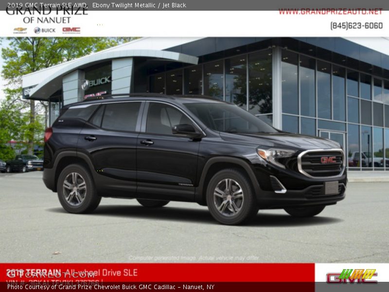 Ebony Twilight Metallic / Jet Black 2019 GMC Terrain SLE AWD