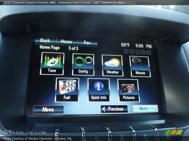 Iridescent Pearl Tricoat / Light Titanium/Jet Black 2017 Chevrolet Equinox Premier AWD