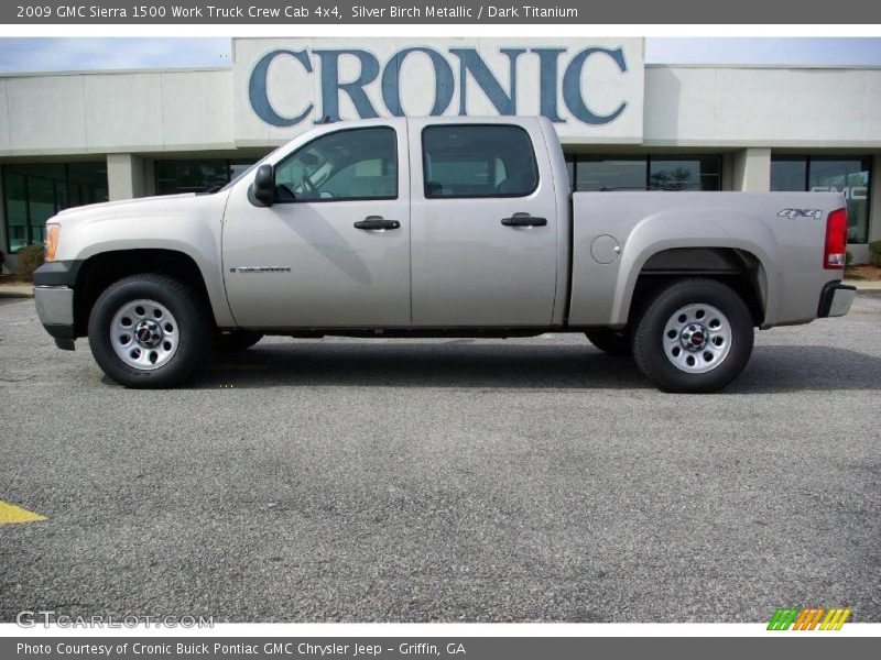 Silver Birch Metallic / Dark Titanium 2009 GMC Sierra 1500 Work Truck Crew Cab 4x4