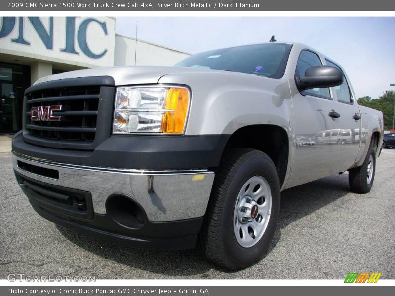 Silver Birch Metallic / Dark Titanium 2009 GMC Sierra 1500 Work Truck Crew Cab 4x4