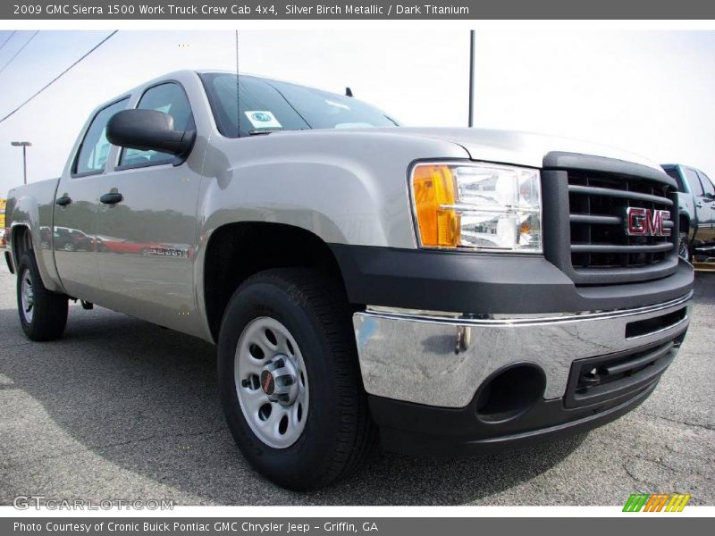 Silver Birch Metallic / Dark Titanium 2009 GMC Sierra 1500 Work Truck Crew Cab 4x4