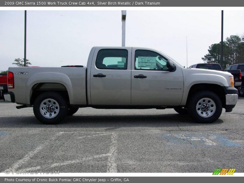 Silver Birch Metallic / Dark Titanium 2009 GMC Sierra 1500 Work Truck Crew Cab 4x4