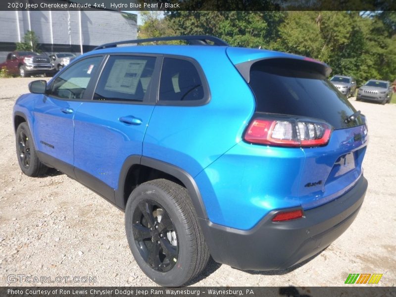 Hydro Blue Pearl / Black 2020 Jeep Cherokee Altitude 4x4