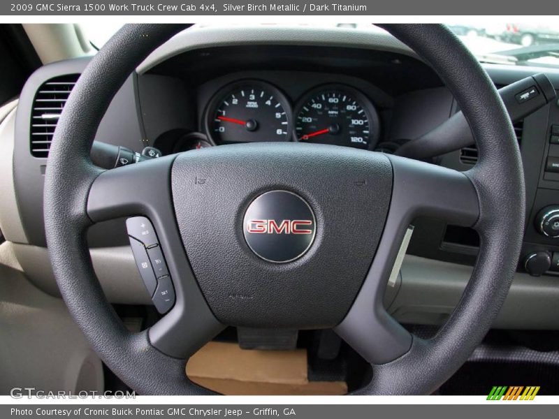 Silver Birch Metallic / Dark Titanium 2009 GMC Sierra 1500 Work Truck Crew Cab 4x4