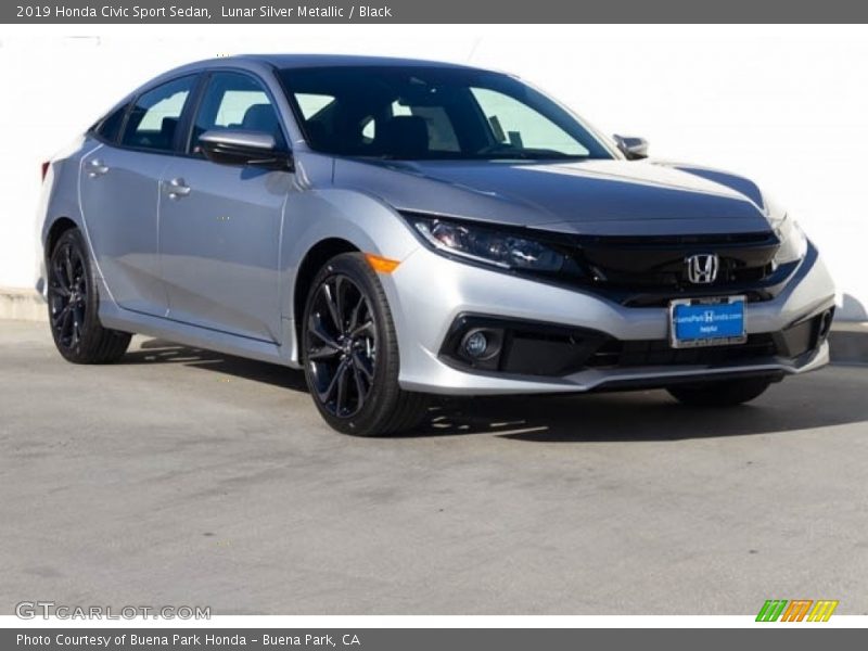 Lunar Silver Metallic / Black 2019 Honda Civic Sport Sedan