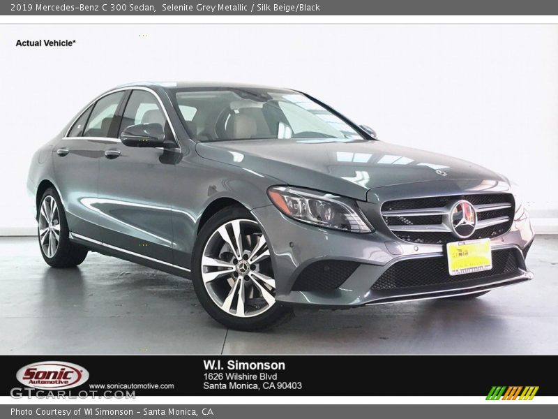 Selenite Grey Metallic / Silk Beige/Black 2019 Mercedes-Benz C 300 Sedan