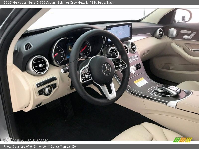 Selenite Grey Metallic / Silk Beige/Black 2019 Mercedes-Benz C 300 Sedan