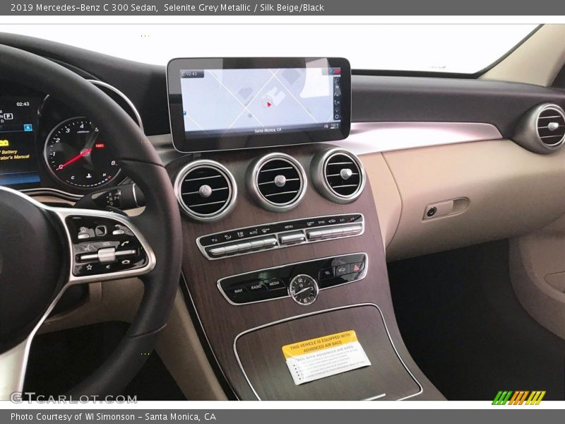 Selenite Grey Metallic / Silk Beige/Black 2019 Mercedes-Benz C 300 Sedan