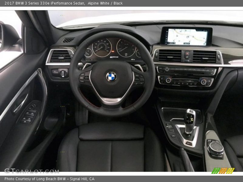 Alpine White / Black 2017 BMW 3 Series 330e iPerfomance Sedan