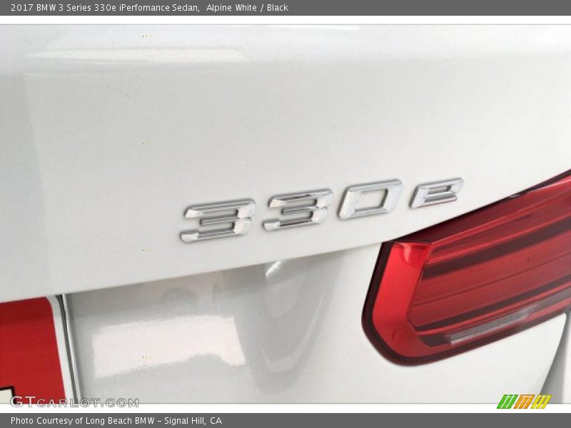 Alpine White / Black 2017 BMW 3 Series 330e iPerfomance Sedan