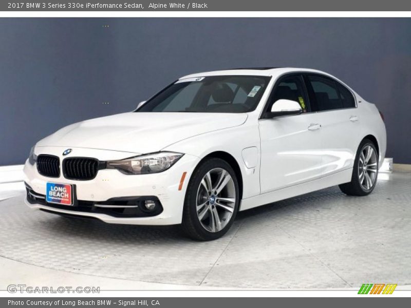Alpine White / Black 2017 BMW 3 Series 330e iPerfomance Sedan