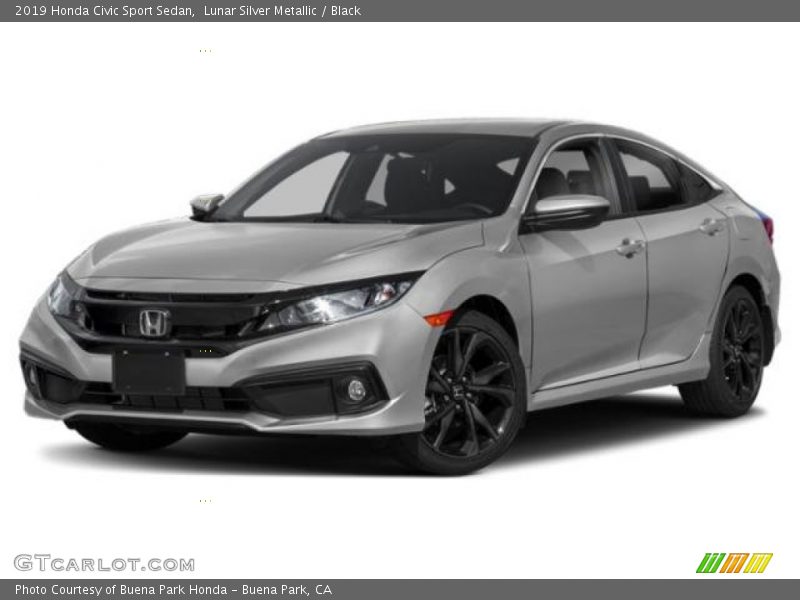 Lunar Silver Metallic / Black 2019 Honda Civic Sport Sedan