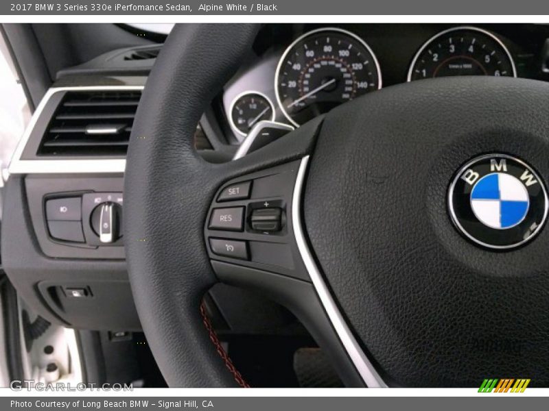 Alpine White / Black 2017 BMW 3 Series 330e iPerfomance Sedan