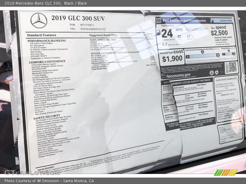 Black / Black 2019 Mercedes-Benz GLC 300
