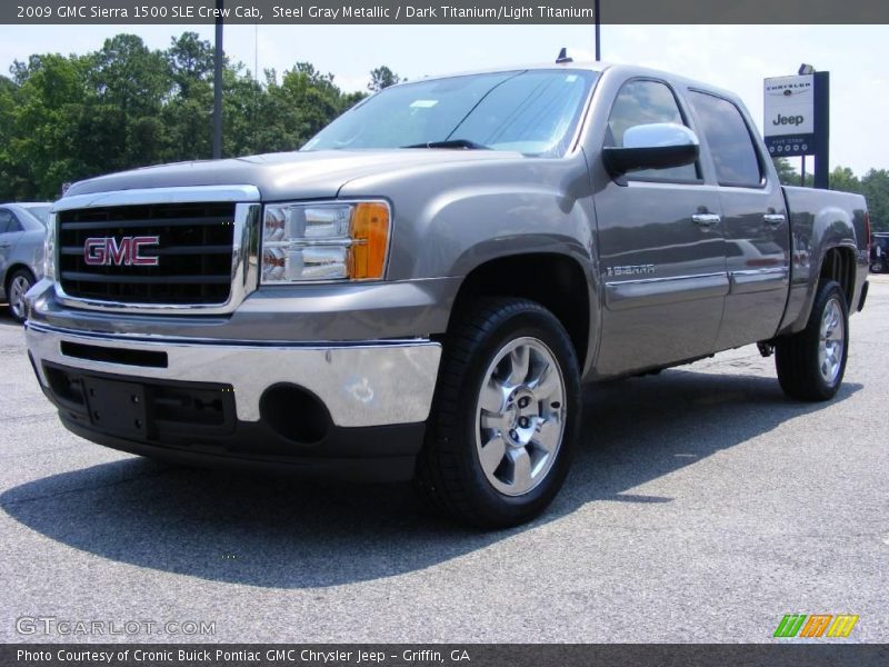 Steel Gray Metallic / Dark Titanium/Light Titanium 2009 GMC Sierra 1500 SLE Crew Cab