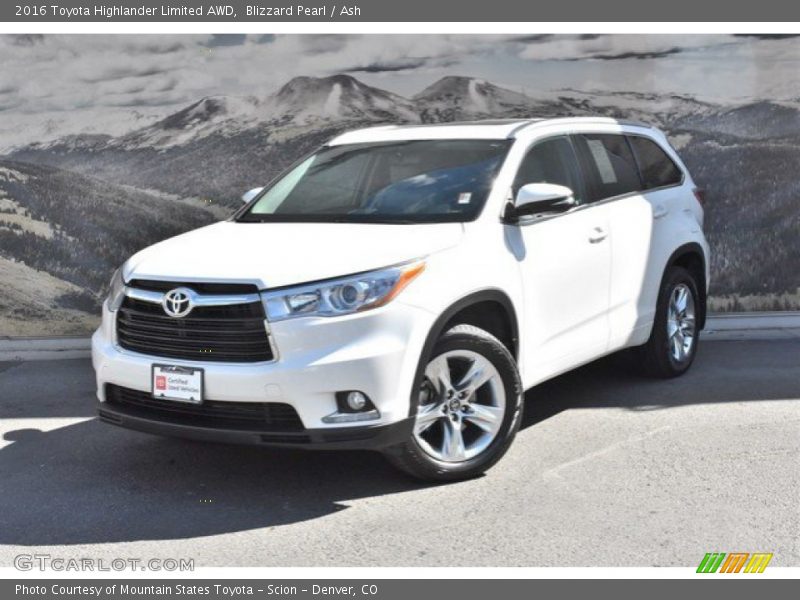 Blizzard Pearl / Ash 2016 Toyota Highlander Limited AWD