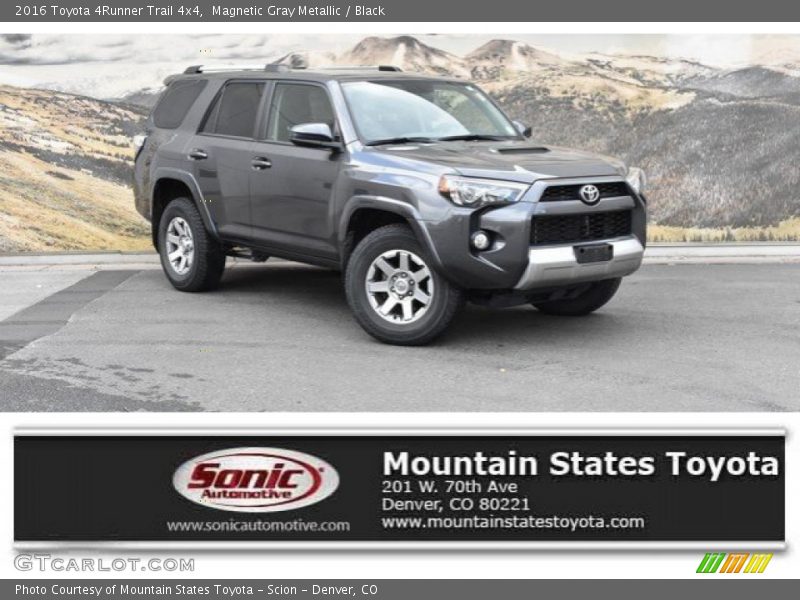 Magnetic Gray Metallic / Black 2016 Toyota 4Runner Trail 4x4